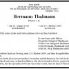 Thalmann Hermann 1927-2009 Todesanzeige